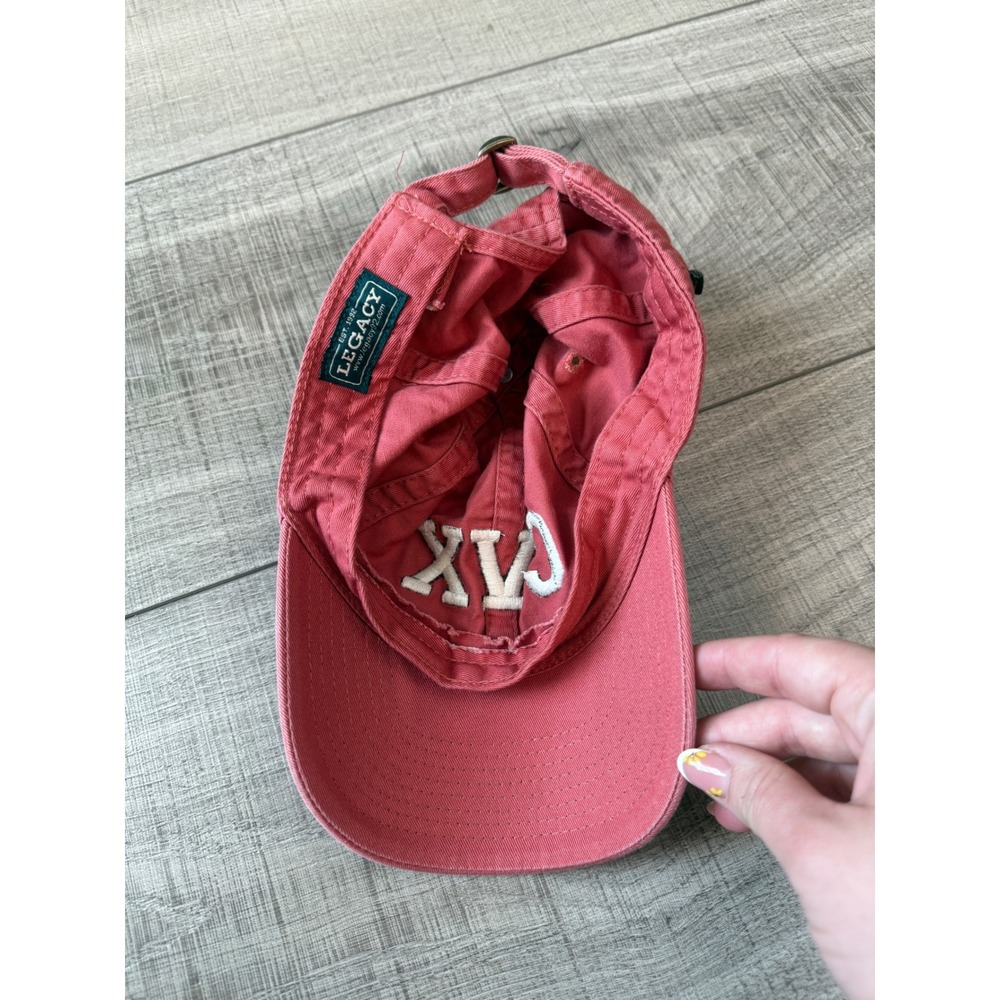 Legacy 92 CVX Embroidered Baseball Cap Coral Pink Adjustable Hat - Picture 5 of 6